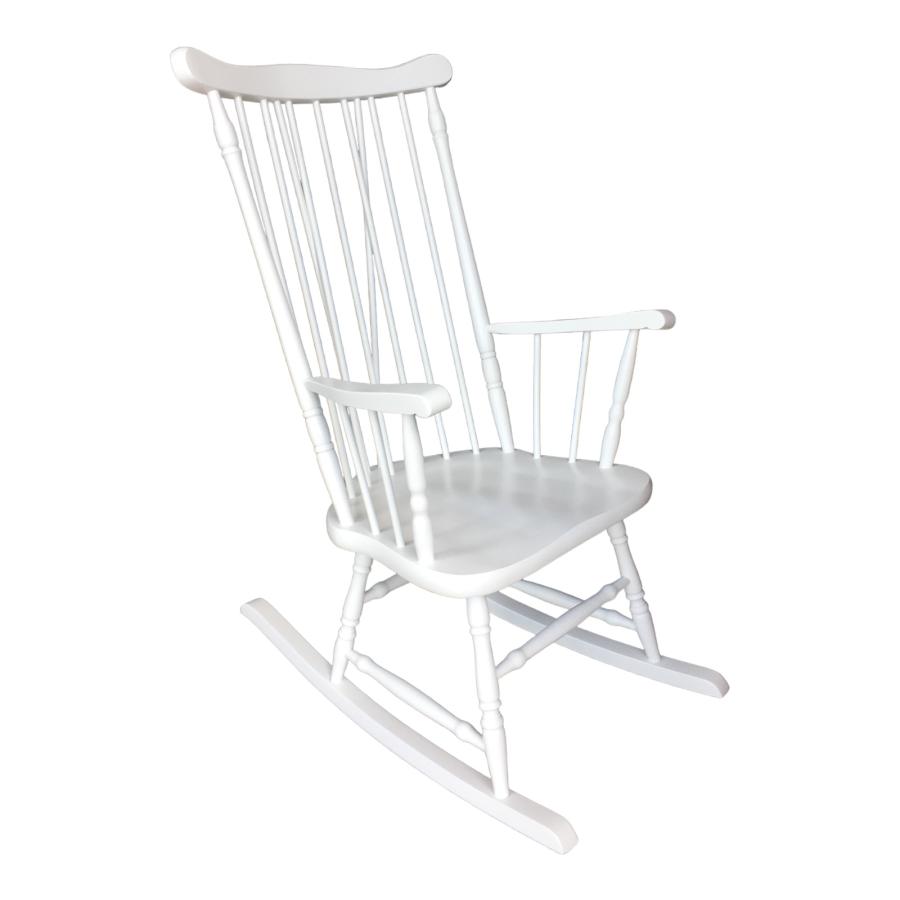 Mecedora Americana Blanca Laqueado Blanco Muebles Estilo Campo